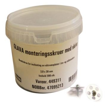 MONTERINGSSKRUE GLAVA MED SKIVE 3,9X41MM