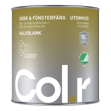 DØR & VINDUSMALING COL.R UTENDØRS HVIT 0,5L