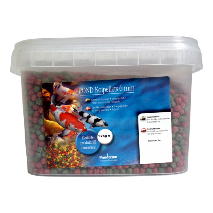 Curated visual reference: Picture Idea: Fiskefôr Pondteam Koi Pellets 975G