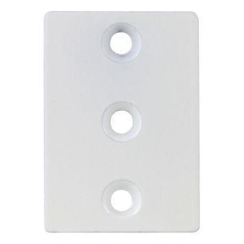 FESTEPLATE MILLERS METALL HVIT