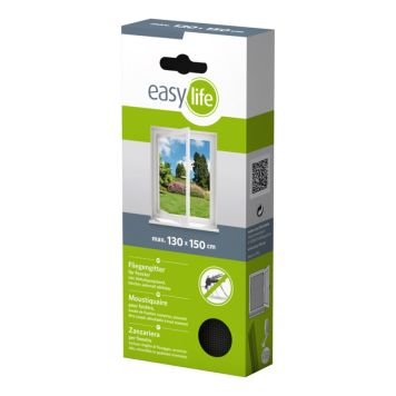 INSEKTSNETT EASY LIFE TIL VINDU 130X150CM ANTRASITT   