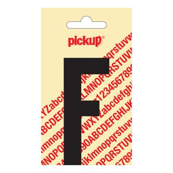 BOKSTAV PICKUP NOBEL F SVART 90 MM SELVKLEBENDE
