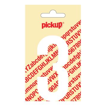 NUMMER PICKUP NOBEL 3 HVIT 90 MM SELVKLEBENDE