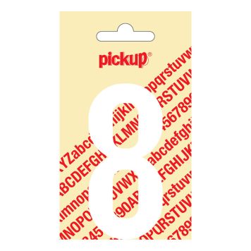 NUMMER PICKUP NOBEL 8 HVIT 90 MM SELVKLEBENDE