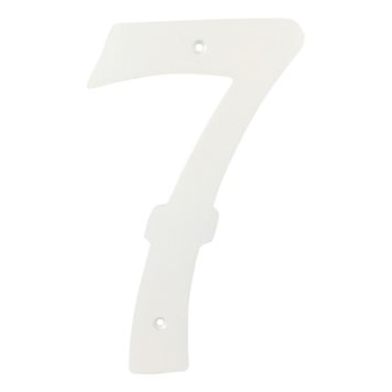 HUSNUMMER MILLERS 7 205MM HVITLAKKERT