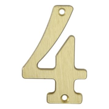 HUSNUMMER MILLERS 4 64MM MATT MESSING