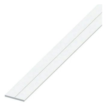 PLASTPROFIL FLAT GAH ALBERTS PVC 25X2MM 1M HVIT