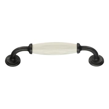 SKUFFEHÅNDTAK BESLAGSBODEN BB6291 128MM SVART/HVIT
