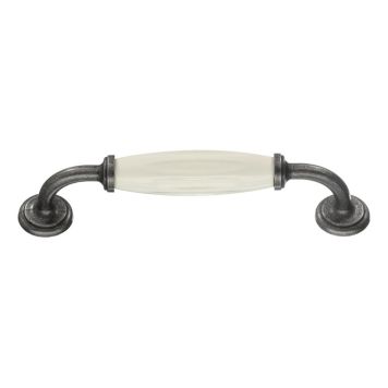 SKUFFEHÅNDTAK BESLAGSBODEN BG6291 128MM FORTINNET/HVIT