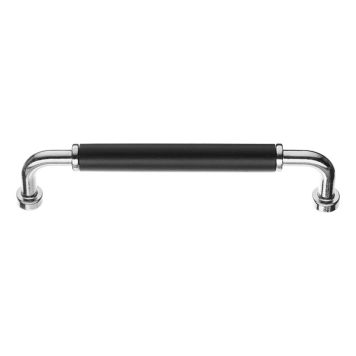 SKUFFEHÅNDTAK BESLAGSBODEN BK6351B 128MM POLERT KROM/SVART 