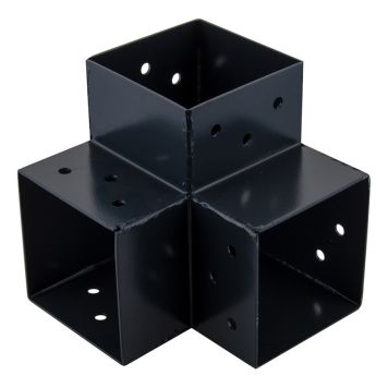 HJØRNEBESLAG SUKI 3-VEIS SVART 90° 91X91MM