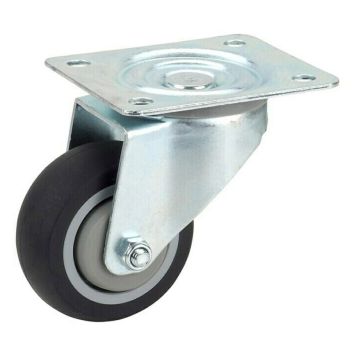 STYREHJUL DÖRNER & HELMER TPE 80 MM PLATE KULELAGER