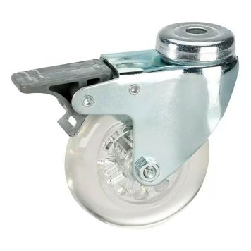 MØBELHJUL SVINGBART MED BREMS 75X23MM 50KG