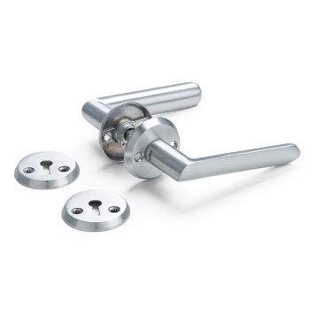 INNERDØRHÅNDTAK HABO INKL. NØKKELSKILT NEW YORK BØRSTET KROM