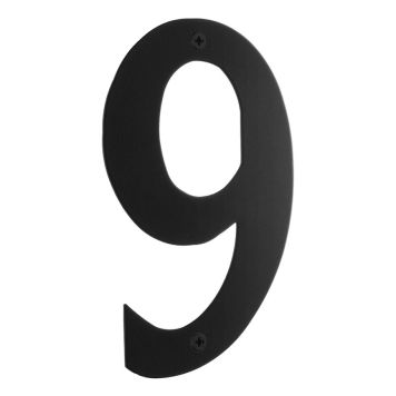 HUSNUMMER BESLAGSBODEN 9 SVART 150MM