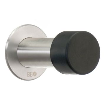 DØRSTOPPER BESLAGSBODEN 75MM BØRSTET STÅL