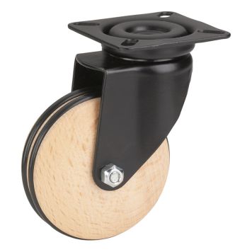 TRANSPORTHJUL BØK 50X22MM 40KG