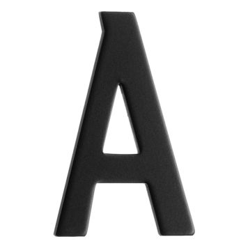 POSTKASSEBOKSTAV BESLAGSBODEN A SELVKLEBENDE 43MM SVART