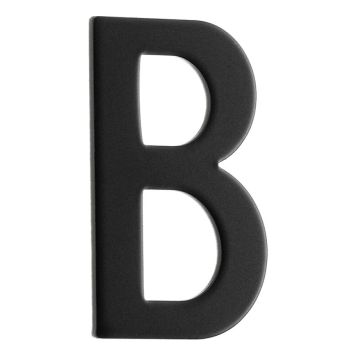 POSTKASSEBOKSTAV BESLAGSBODEN B SELVKLEBENDE 43MM SVART