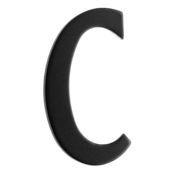 POSTKASSEBOKSTAV BESLAGSBODEN C SELVKLEBENDE 43MM SVART