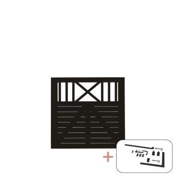 ENKELTPORT PLUS NOSTALGI SVART BESLAG 100X95CM