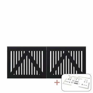 DOBBELPORT PLUS SENDAI 200X80CM SVART