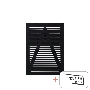 ENKELTPORT PLUS OSAKA SVART BESLAG 100X136CM