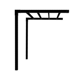 PERGOLA PLUS CUBIC MODELL 3 TRYKKIMPREGNERT TREVERK SVART 198X188X217 CM