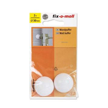 DØRSTOPPER FIX-O-MOLL Ø30MM  HVIT  2 STK