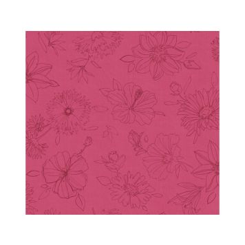 VOKSDUK D-C-FIX NOBLESSA FLOSSER Ø 140 CM RUND D-C-FIX PALMAS 110 X 140 CM ROSA