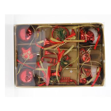 JULETREPYNT RØD/GULL 9PK                              