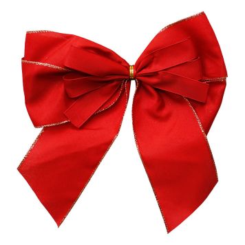 JULEPYNT SLØYFE 22X27CM RØD M/GLITTER