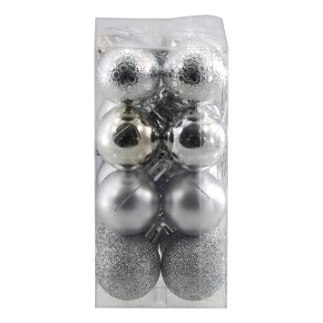 JULEKULER Ø3CM SØLV 16STK