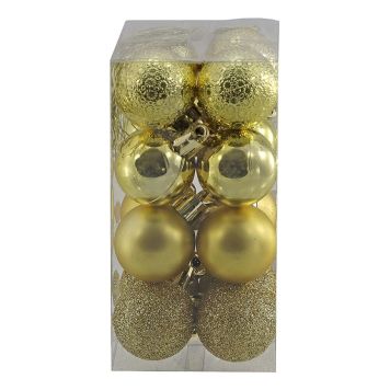 JULEKULER 3CM GULL 16STK