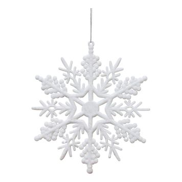 JULETREPYNT SNØFNUGG 18CM HVIT