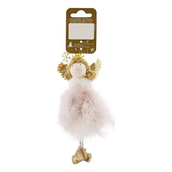JULETREPYNT ENGEL PLYSJ 4X7CM GULL          