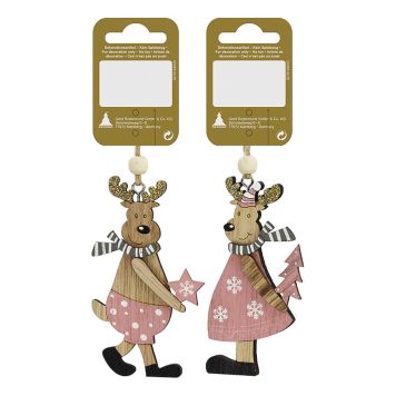 JULETREPYNT REINSDYR TRE 5,5X10CM