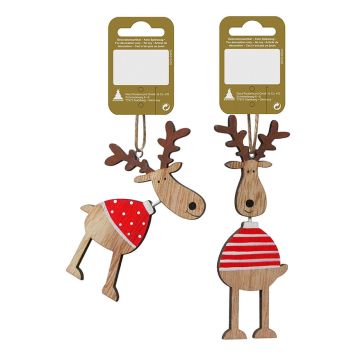 JULETREPYNT ELG RØD/HVIT/BRUN           