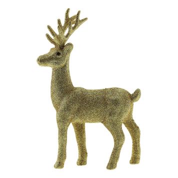 JULEDEKORASJON HJORT 19CM GULL               