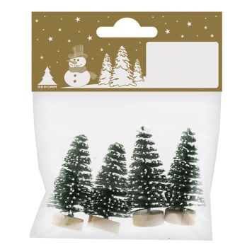 JULEPYNT JULETRÆR PÅ FOT 4STK