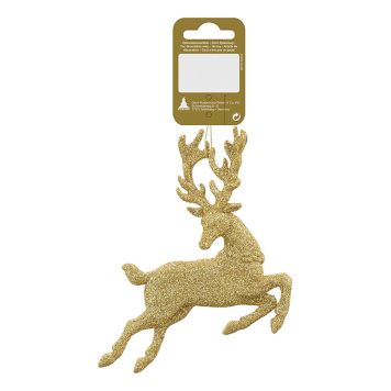 JULETREPYNT RÅDYR GULL/GLITTER