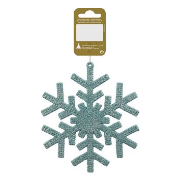 JULETREPYNT SNØKRYSTALL TURKIS