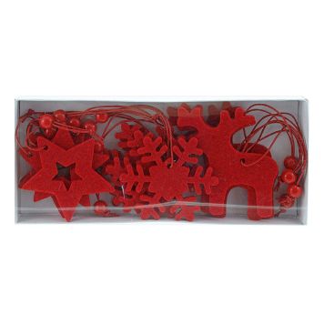 JULEPYNT MIX FILT RØD 12STK