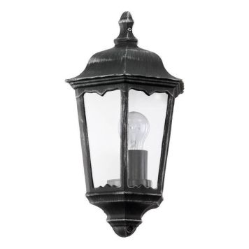 VEGGLAMPER EGLO SØLV/SVART ENKEL NAVEDO