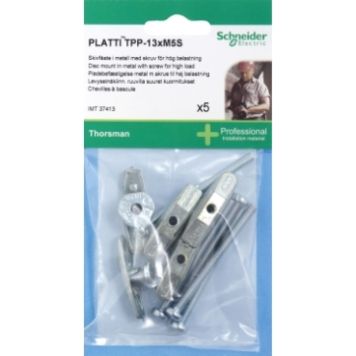 TPP PLATTI SCHNEIDER ELECTRIC M/SKRUE 13MM 5 STK