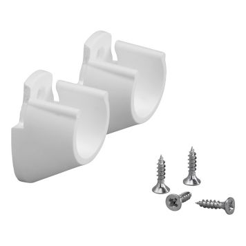 VEGGFESTE ELFA GARDEROBESTANG M/SKRUER HVIT 2 STK