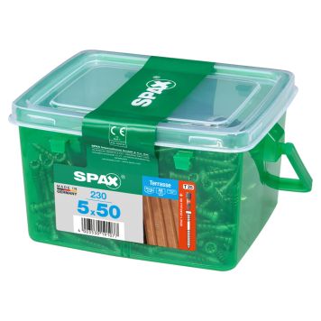 TERRASSESKRUE SPAX RUSTFRI A2 5X50MM HKB 230STK/PK