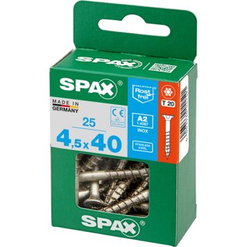 TRESKRUE SPAX RUSTFRI TFT 4,5X40MM 25STK