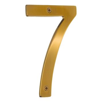 HUSNUMMER BESLAGSBODEN 7 VILLA 120MM MATTBØRSTET MESSING