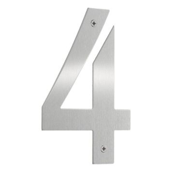 HUSNUMMER BESLAGSBODEN 4 150MM RUSTFRITT STÅL